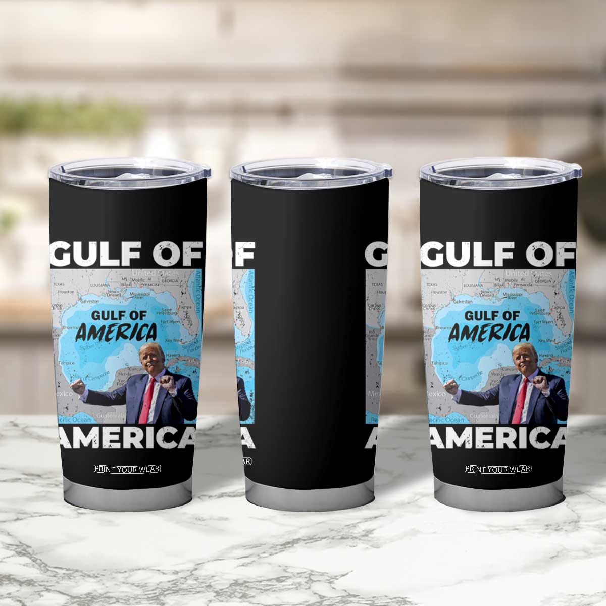 America's Gulf Mexico Tumbler Cup Trump Dancing Funny Map TS10