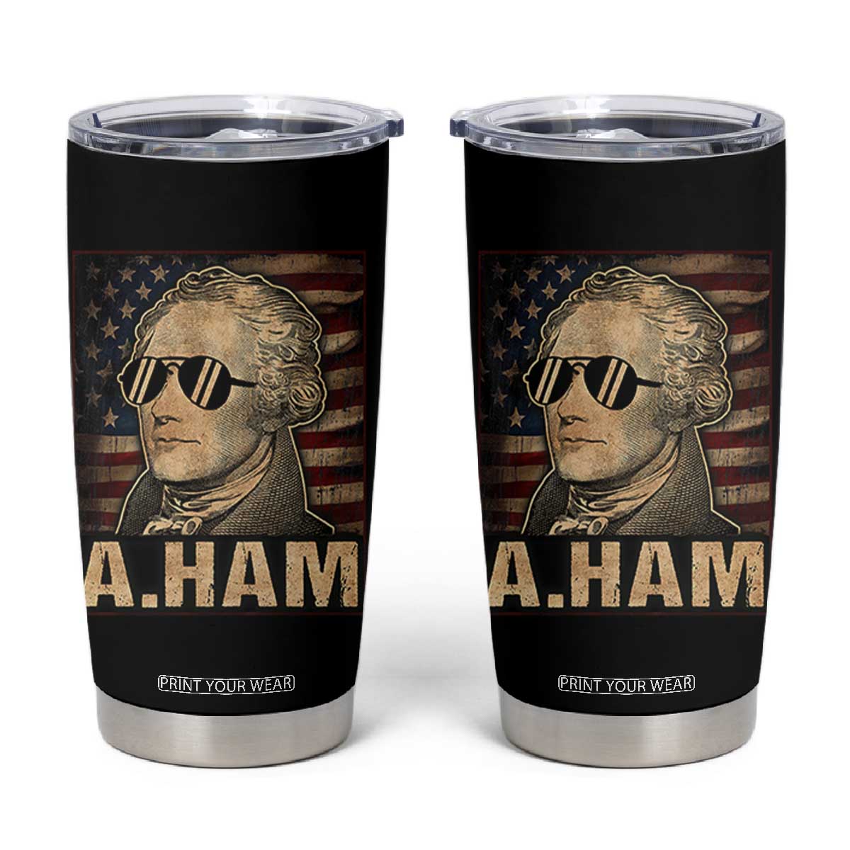 Alexander Hamilton Tumbler Cup Vintage American Flag TS10