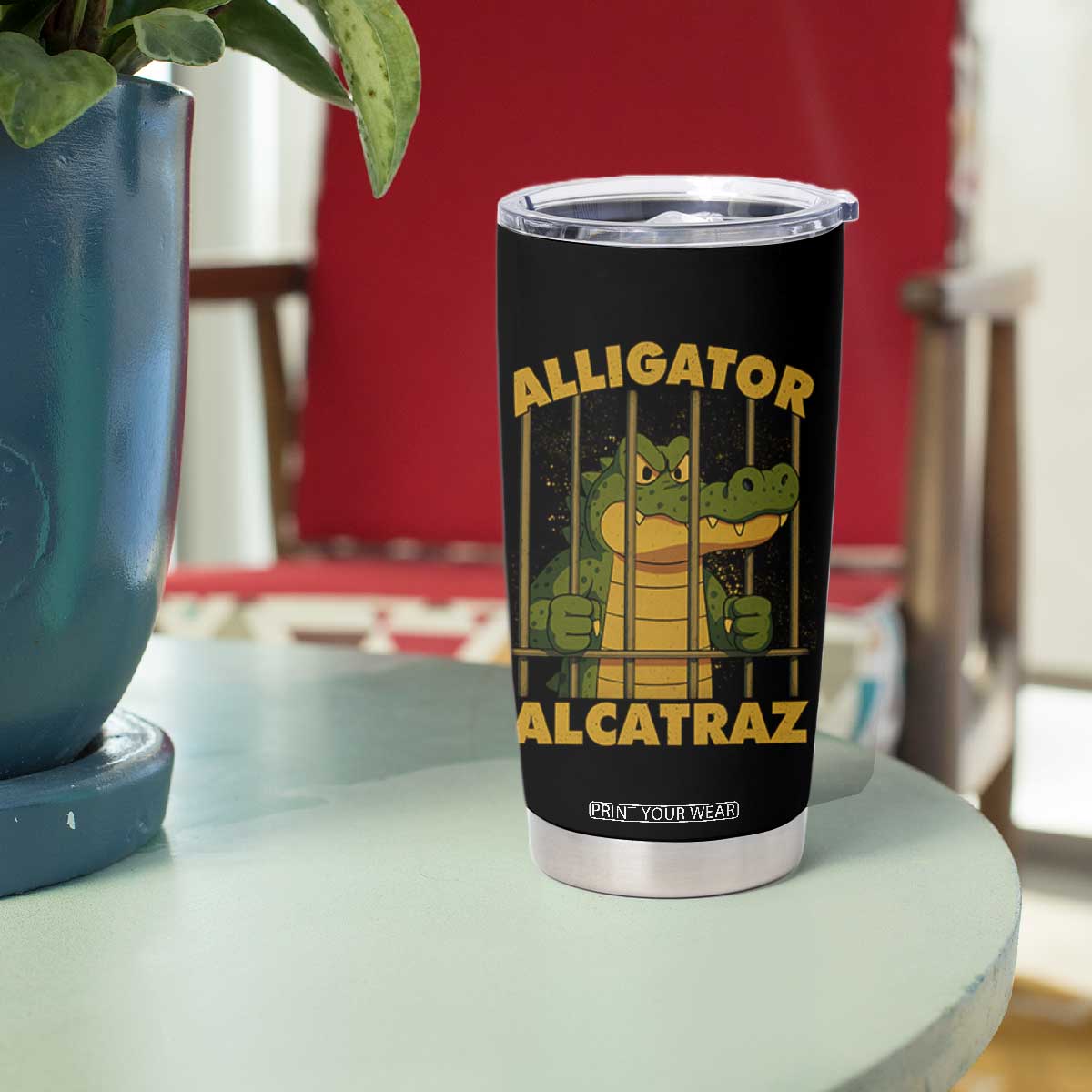 Alligator Alcatraz Florida Everglades Tumbler Cup Funny Political Satire Meme TS10