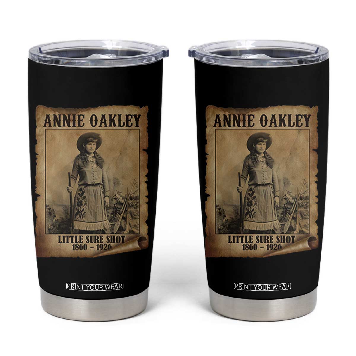 Annie Oakley Tumbler Cup Little Sure Shot The Legendary Cowgirl TS11