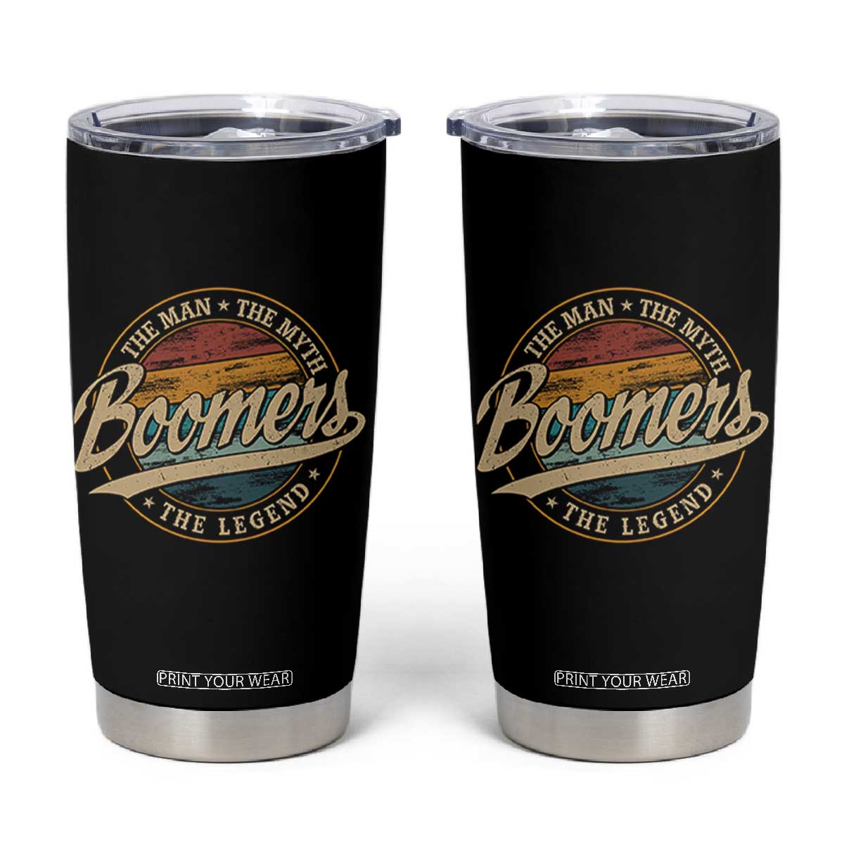 Boomers The Man The Myth The Legend Tumbler Cup Retro Baby Boomers Generation TS11