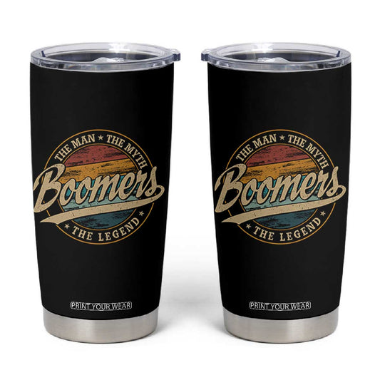 Boomers The Man The Myth The Legend Tumbler Cup Retro Baby Boomers Generation TS11