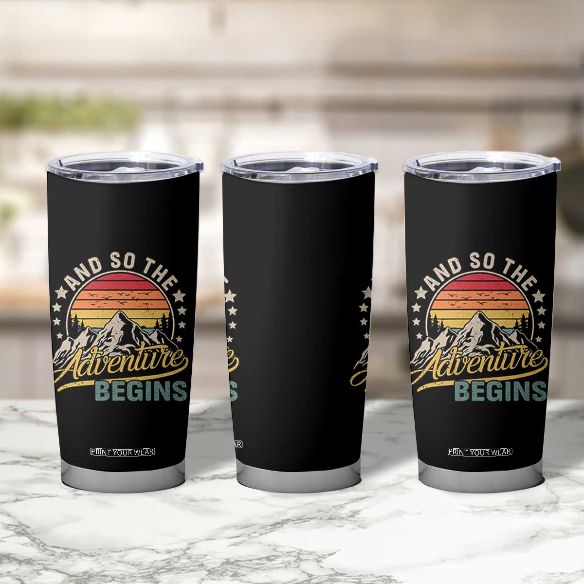And So The Adventure Begins Tumbler Cup Camping Hiking Lover TS11