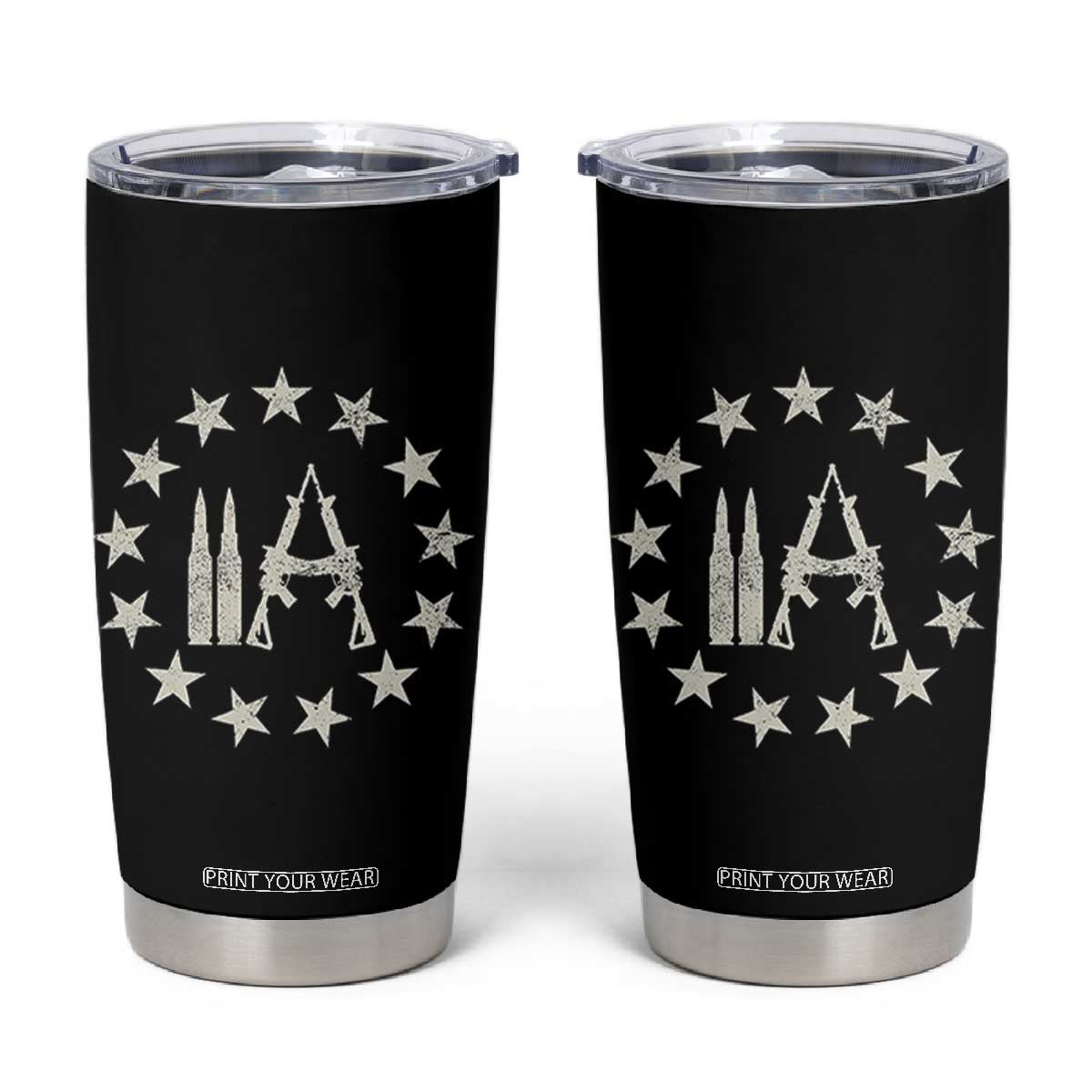 2nd Amendment AR15 Bullet Stars Patriotic Gun Rights Tumbler Cup TS11