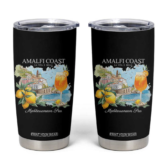 Amalfi Coast Italy Travel Tumbler Cup La Vita E Bella Lemon Travel Souvenir TS11