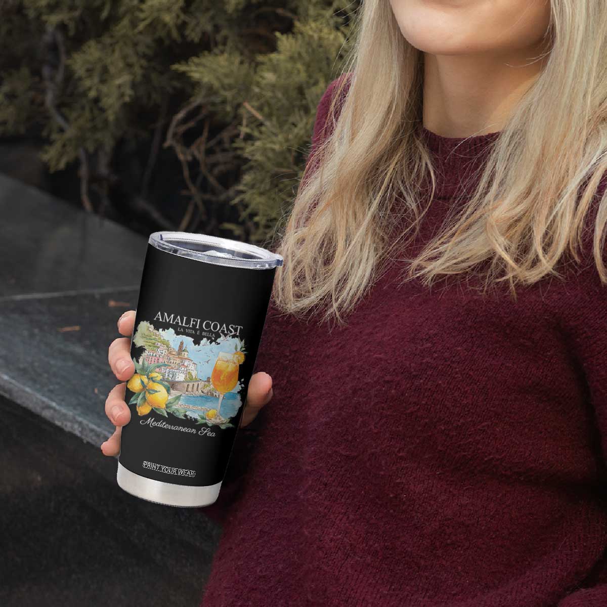 Amalfi Coast Italy Travel Tumbler Cup La Vita E Bella Lemon Travel Souvenir TS11
