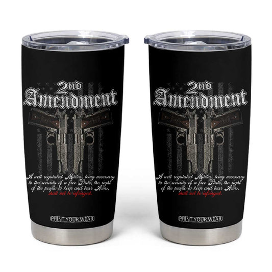 2nd Amendment Pro Gun Tumbler Cup Gun Rights Shall Not Be Infringed Patriotic American Flag TS11