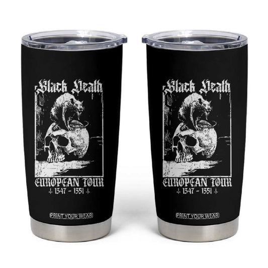 Black Death European Tour Tumbler Cup Plague Rat Medieval History Skull Gothic TS11