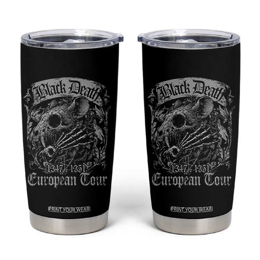 Black Death European Tour Tumbler Cup Plague Rat Medieval History Gothic TS11