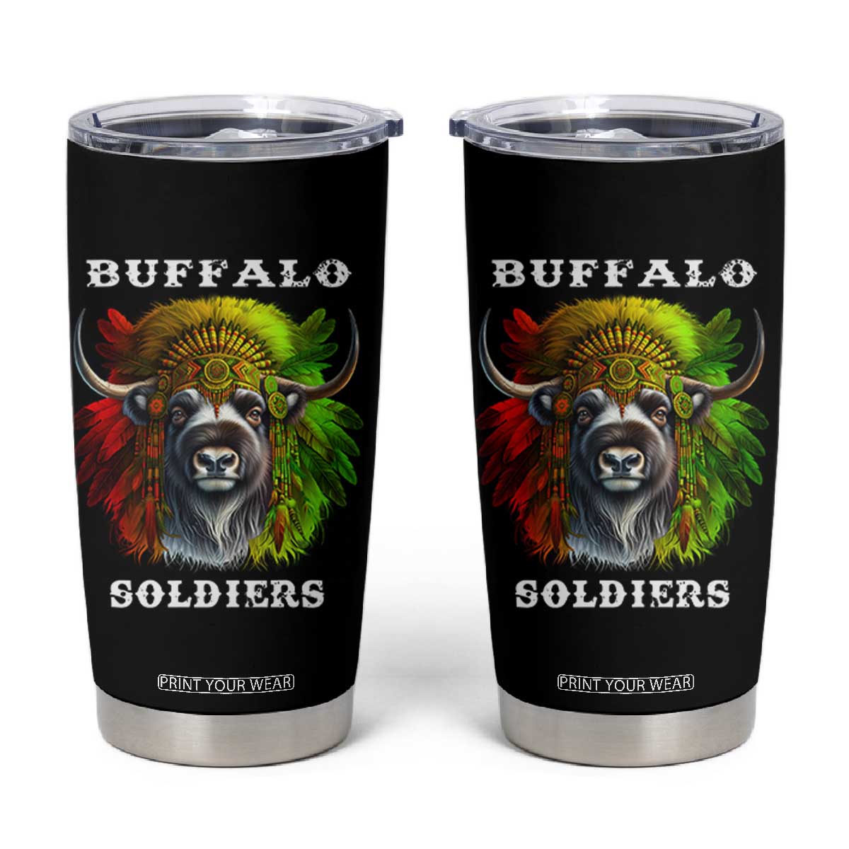 Buffalo Soldiers Tumbler Cup African American Heros Black History Month TS11