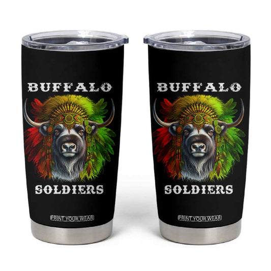 Buffalo Soldiers Tumbler Cup African American Heros Black History Month TS11