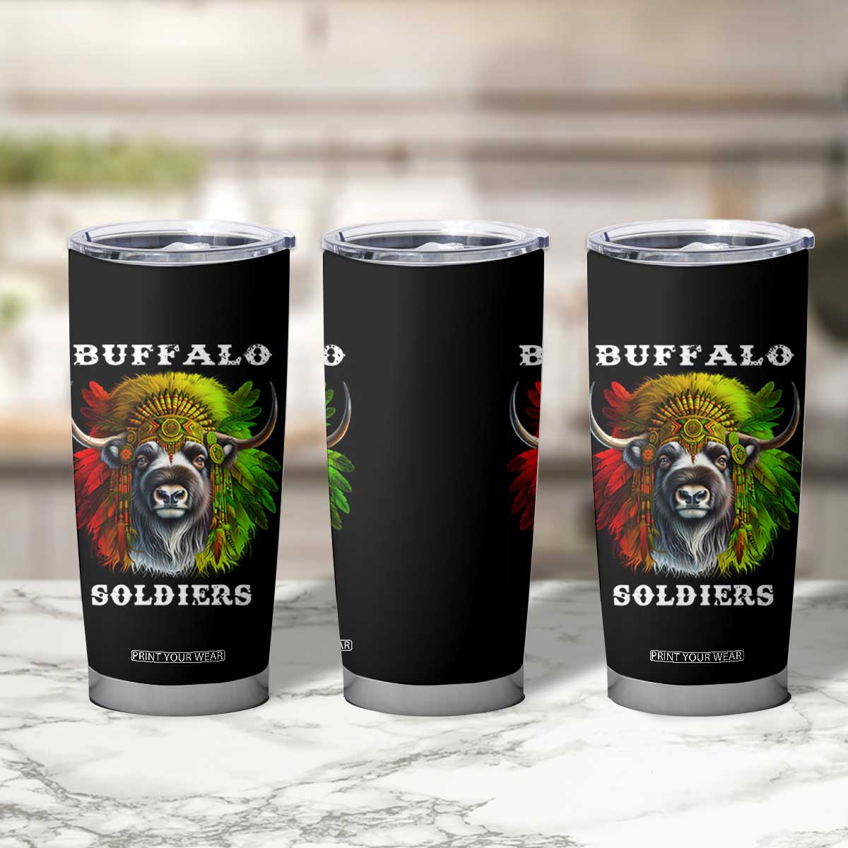 Buffalo Soldiers Tumbler Cup African American Heros Black History Month TS11