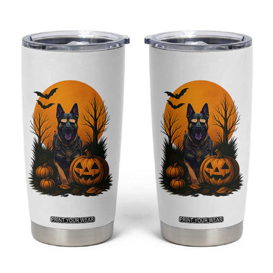 Cool German Shepherd Police Dog Celebrate Halloween Tumbler Cup TS12