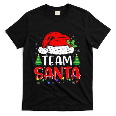 Team Santa Funny Christmas Lights Family Pajamas Matching T-Shirt