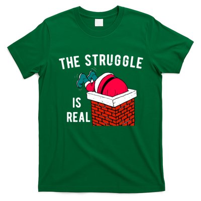 The Struggle Is Real Santa Funny Holiday T-Shirt