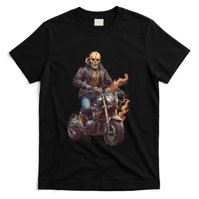 Trendy Skeleton Riding A Motorbike T-Shirt