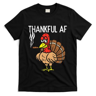 thanksgiving thankful af turkey smoking weed cannabis 420 T-Shirt