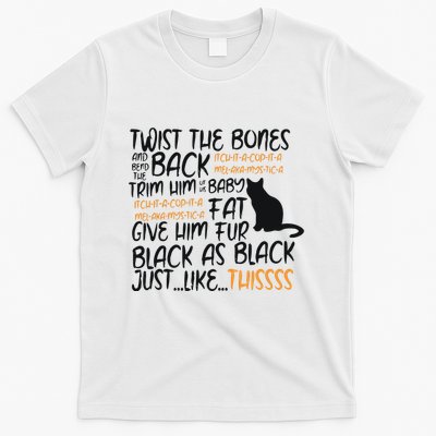 Twist The Bones Gift For Halloween Funny Cat T-Shirt