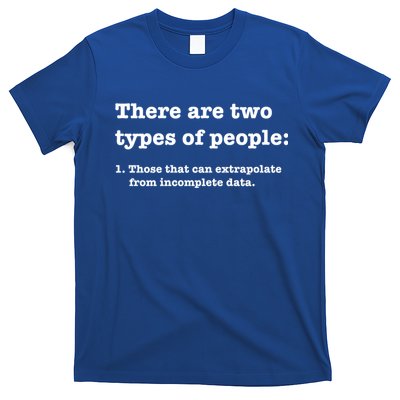 Two Types Of People Incomplete Data Extrapolate Gift T-Shirt