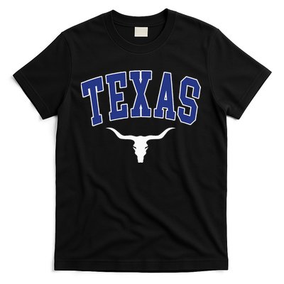 Texas USA Bull America Font T-Shirt