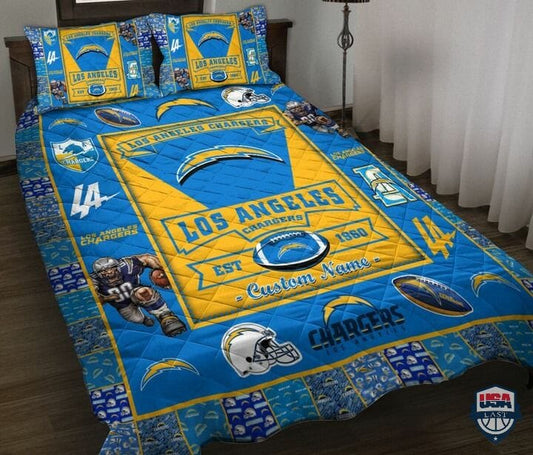 NFL Los Angeles Chargers Powder Blue Est 1960 Bedding Set