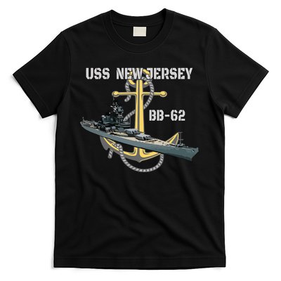 Uss New Jersey Bb62 Battleship Ww2 American Warship Veteran T-Shirt