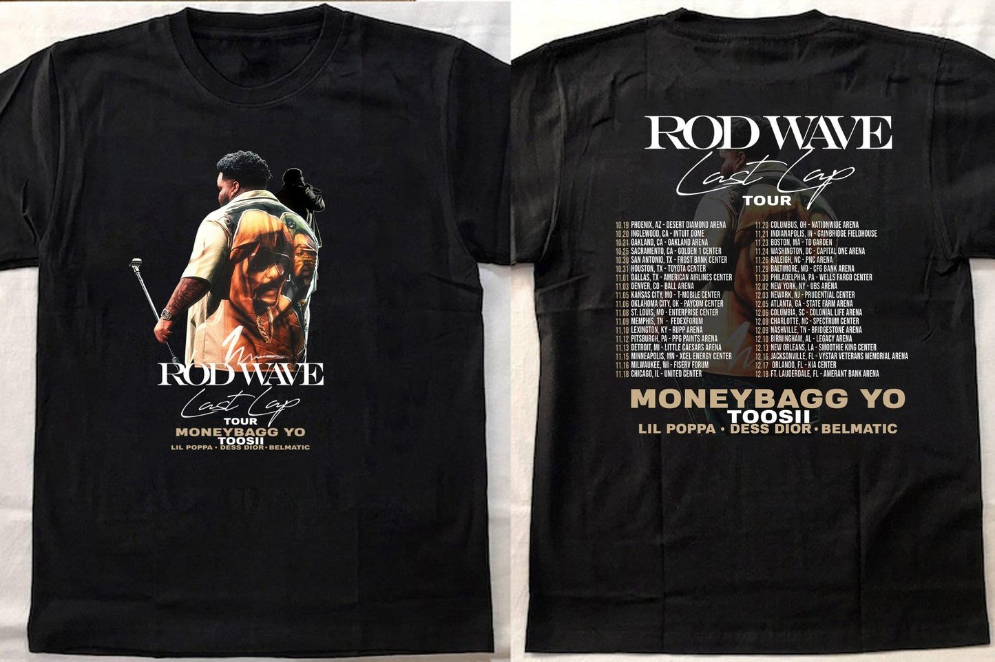 Rod Wave Last Lap tour 2024 dates inspired 2-sides Hip-Hop Vintage T-shirt