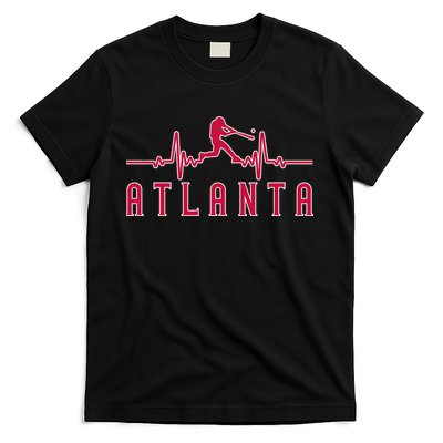Vintage Atlanta Baseball Heartbeat Game Day T-Shirt