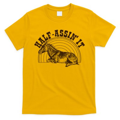 Vintage Half Assin It Mule Donkey T-Shirt