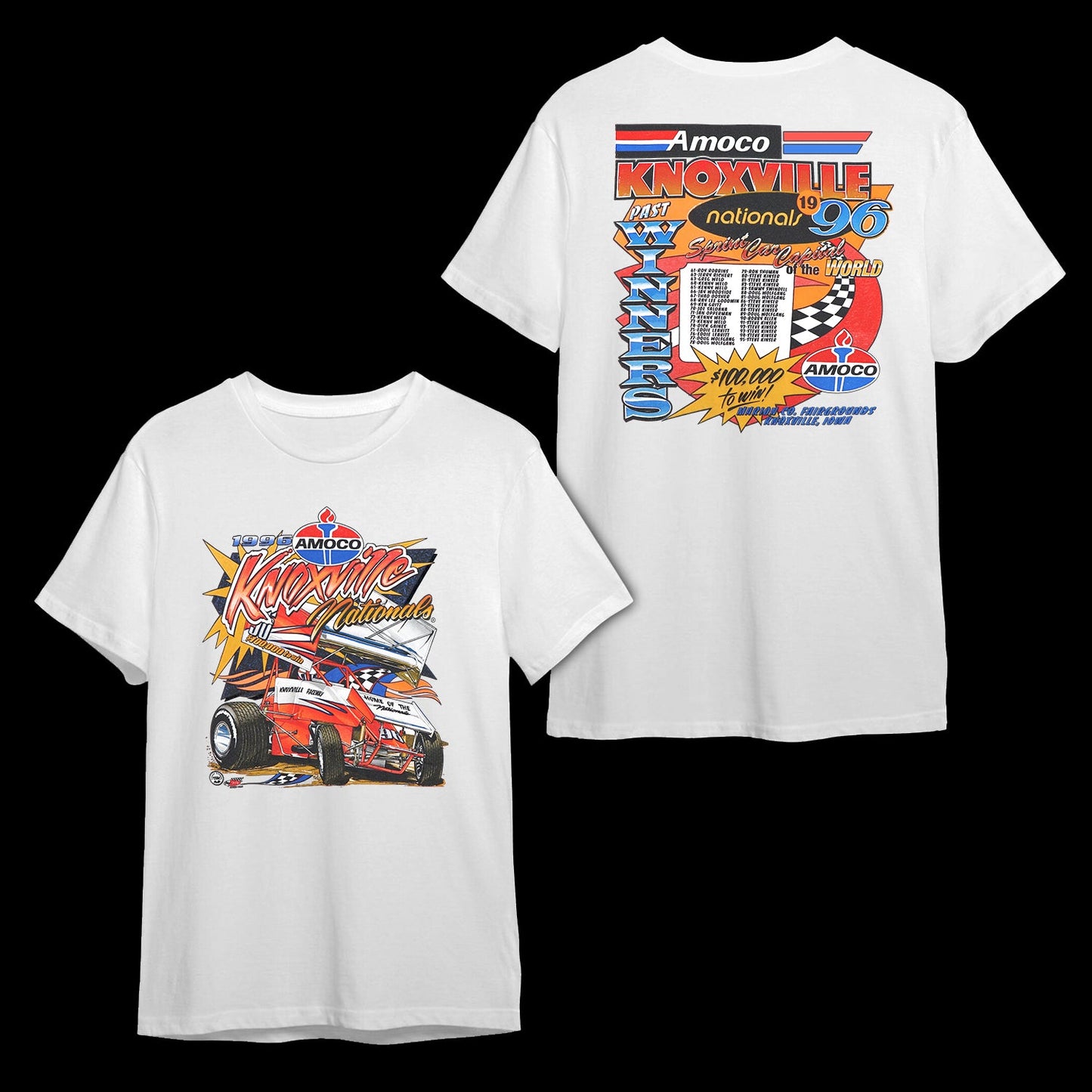 vintage 1996 Knoxville Nationals Sprint Car Race Shirt