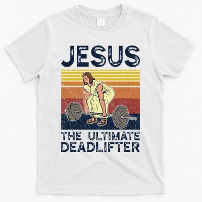 Vintage Jesus The Ultimate Deadlifter Funny Christian Gym T-Shirt