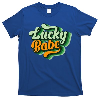 Vintage Lucky Babe Tie Dye St Patrick's Day Irish Cool Gift T-Shirt