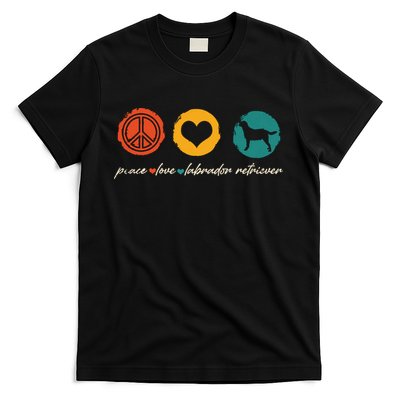 Vintage Peace Love Labrador Retriever Dog Lover Gifts T-Shirt