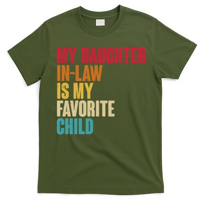 Vintage Retro Colors My Daughter In Law Is My Favorite Child T-Shirt