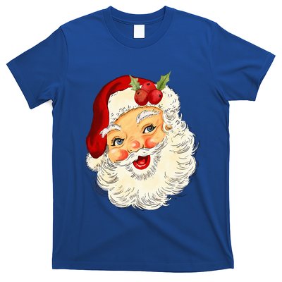 Vintage Santa Claus Face Christmas Xmas Santa Claus T-Shirt