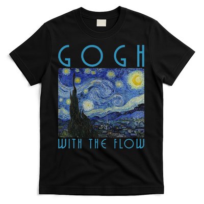Vincent Van Gogh With The Flow Artist Humor Pun T-Shirt