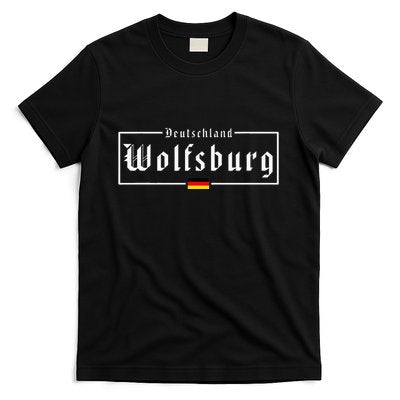 Wolfsburg Deutschland Germany German Flag T-Shirt