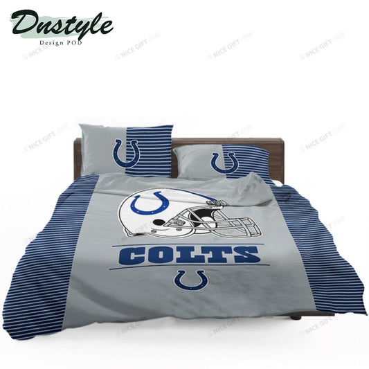 NFL Indianapolis Colts Grey Blue Bedding Set