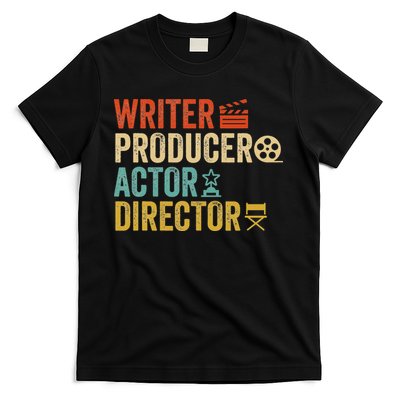 Writer Producer Actor Director Retro Film Filmmaking T-Shirt
