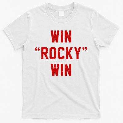 Win Rocky Win Pre Distessed Font T-Shirt