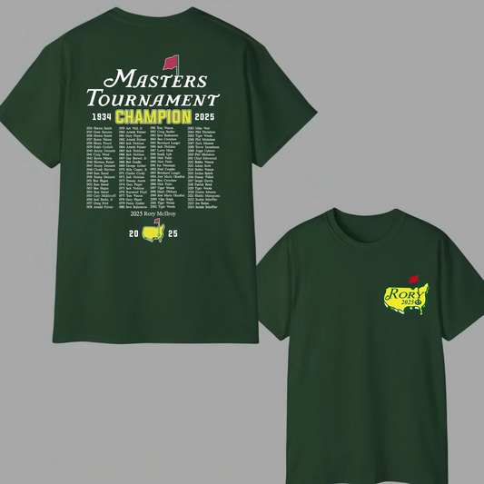 RORY MCILROY T-Shirt, 2025 Masters Golf Tournament Gift for Men, Women