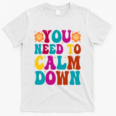 You Need To Clam Down Retro Colorful T-Shirt